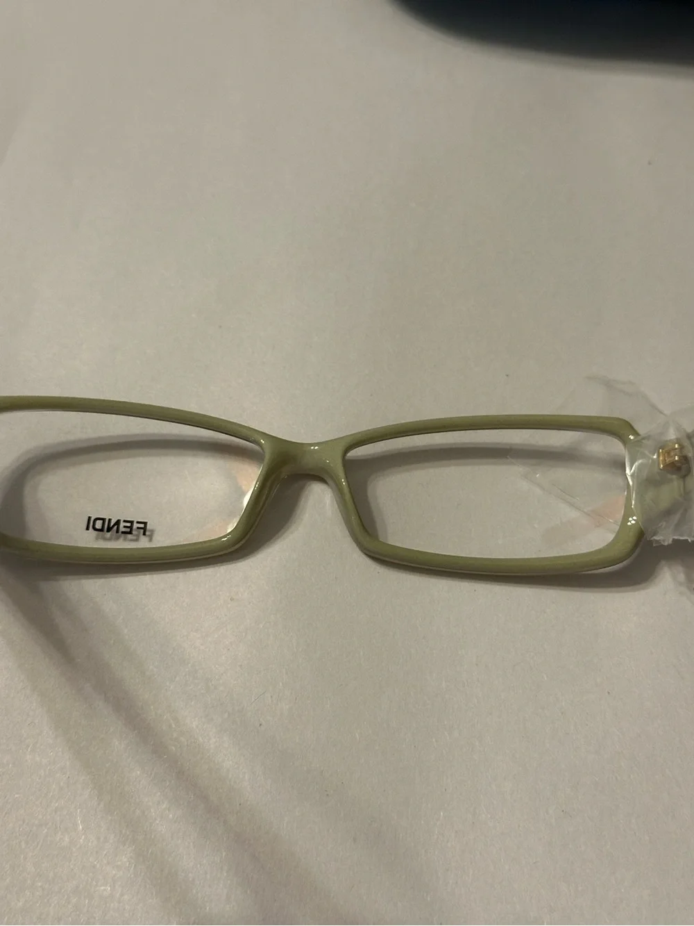 Fendi Women’s Rectangular Glasses in Light Green - New